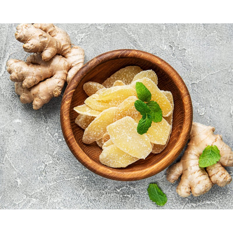 US Snacks - Dried Crystallized Ginger Slices in Resealable Bag