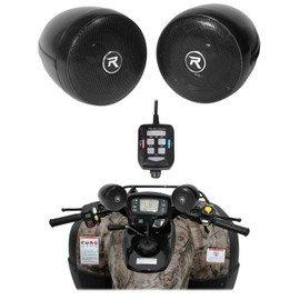 Rockville Bluetooth ATV Audio System w/ Handlebar Speakers For Suzuki Vinson 500