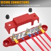 2 Pcs Bus Bar, 12V Power Distribution Block, 3X 1/4"