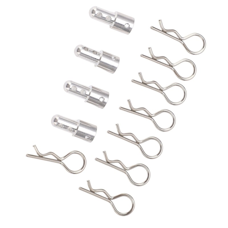 4Pcs RC Body Post Mount Stable High Strength Silver Rugged