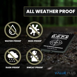 VALUE PLUS All Weather Proof DOPE Book for Rifle Shooting -Dope Log Book for The Long Range Rifle Precision Shooter –Shooting Range Notebook to Record Every Shot Ballistic Impact Data- 2 Pack