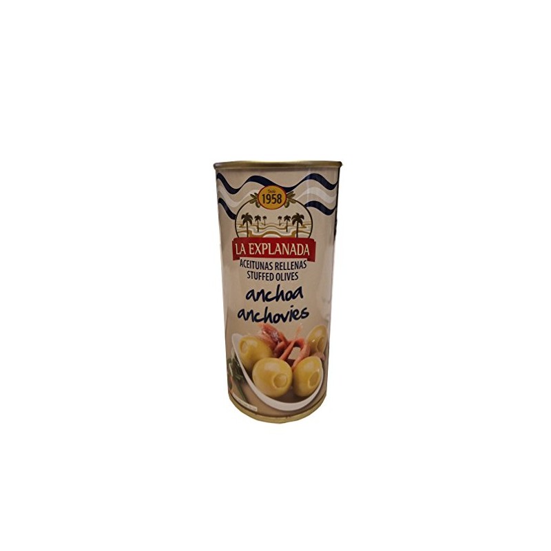 La Explanada Anchoa Olives Green Spanish Olives Stuffed with Anchovies
