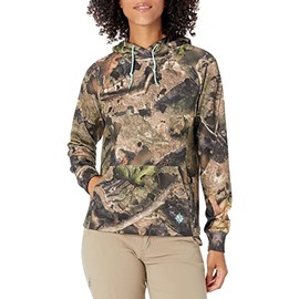 Nomad womens Utility Hoodie | Mid-Weight Water Resistant Hunting Fleece, Mossy Oak Droptine Camo, X-Small