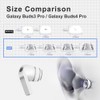 Premium Multi-Flange Eartips for Galaxy Buds3 Pro/Galaxy Buds4 Pro (White,