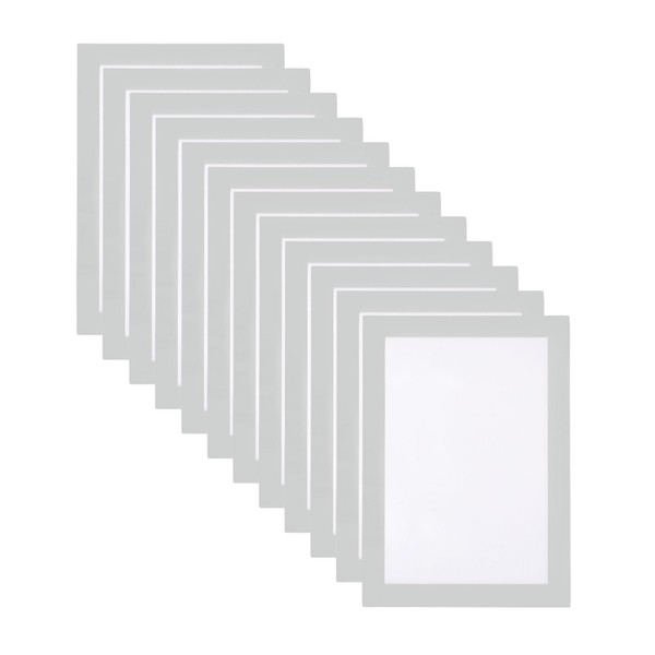 MECCANIXITY 12pcs Self Adhesive Magnetic Poster Frame Wall Sign Holder,