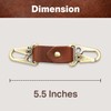 Leatherganic Universal Keychain with Double EDC Hooks Leather Key Chain