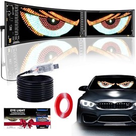 2Pcs Ojos Led para Carro, Ojos para Camion Trailer, Luz de Señal Ambiental, Ojos para Parabrisas de Trailer, Inteligente, Dinámico para Coches, Fiestas, Tiendas, Supermercados