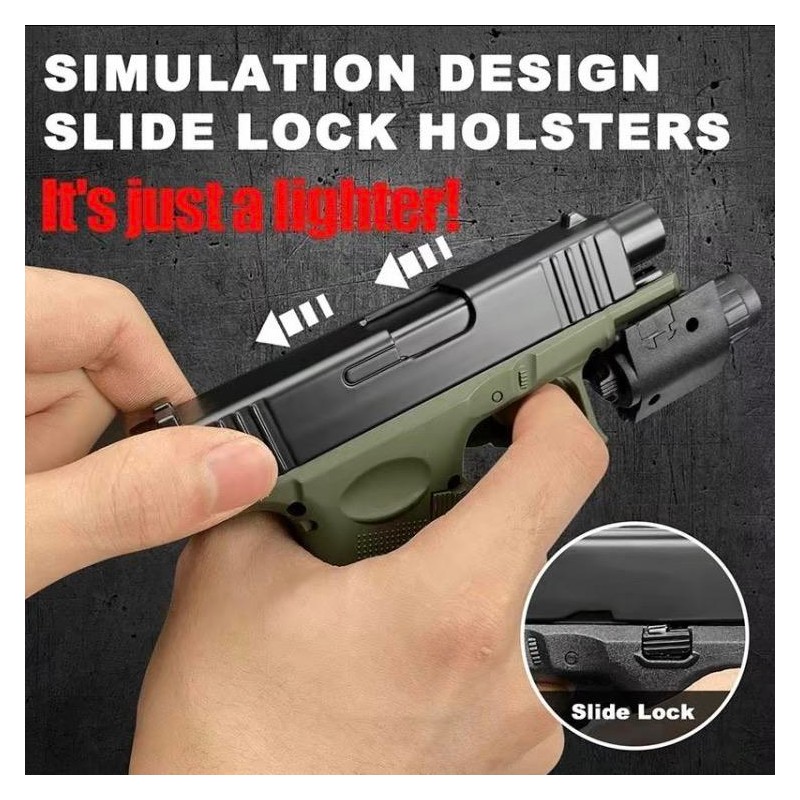 [Gas Not Included]Cool Butane Windproof Torch Lighter,with 2 Flame Modes,Refillable,