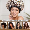 Shower Cap for Women, Pack of 2 Leopard Shower Caps,