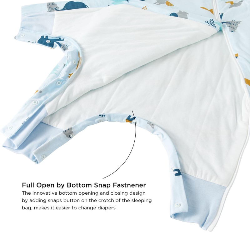 Duomiaomiao 1.5 TOG Toddler Sleep Sack 12-24 Months 100% Cotton