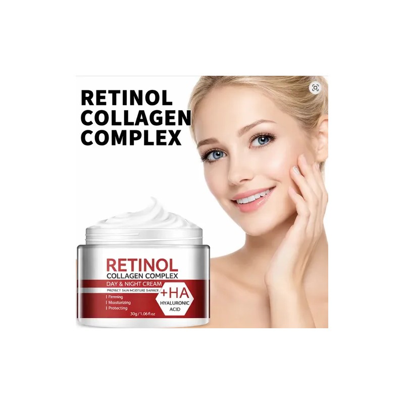 Crema De Retinol Y Colageno + Acido Hialuronico Antiarrugas
