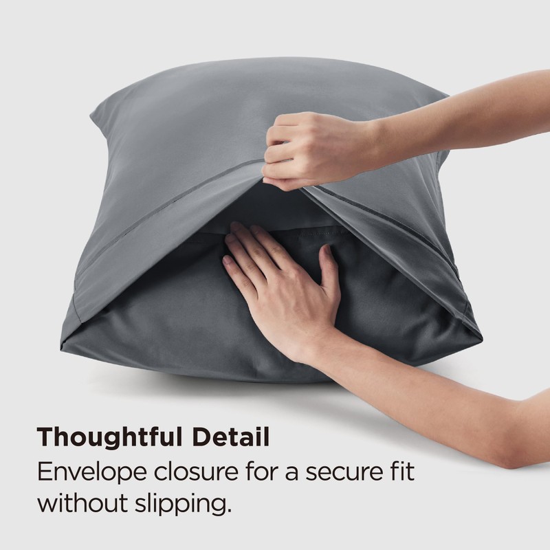 Bedsure Pillow Cases Queen Set of 2 - Dark Grey