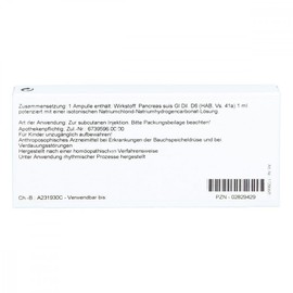Pancreas GL D 6 Ampoules 10 x 1 ml
