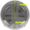 10 x 80mm Round Electrical Junction Box with Rubber Cable