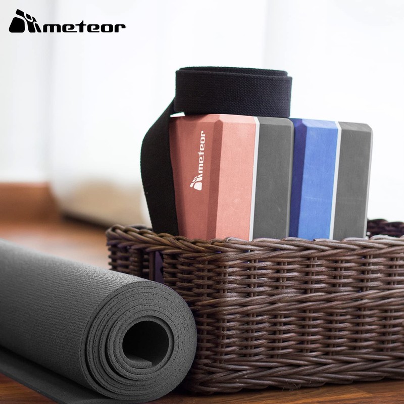 Meteor Essential Non-Slip Yoga Block, High Density Yoga Brick for