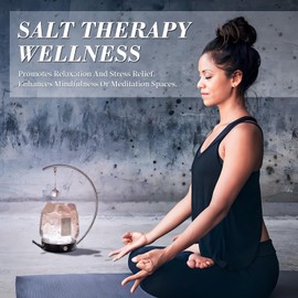 J JINPEI Himalayan Salt Lamp Salt Rock Lamp Night Light with DC Power Cable Crystal Comfort Lighting for SPA Bedrooms Office Outdoor Camping Glacier Pink