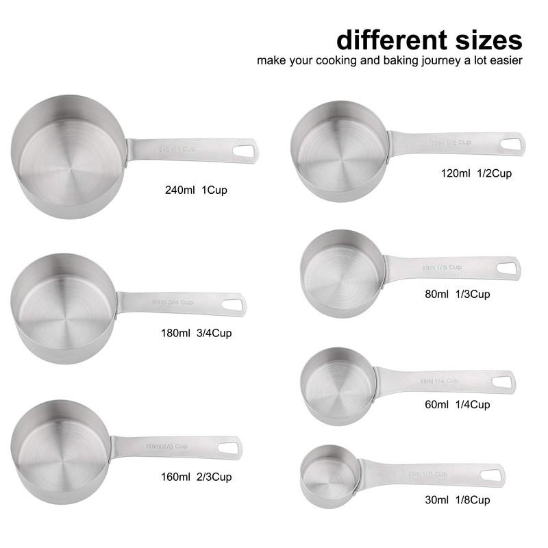 Smithcraft 18/8 Stainless Steel Measuring Cups and Spoons Set, Metric