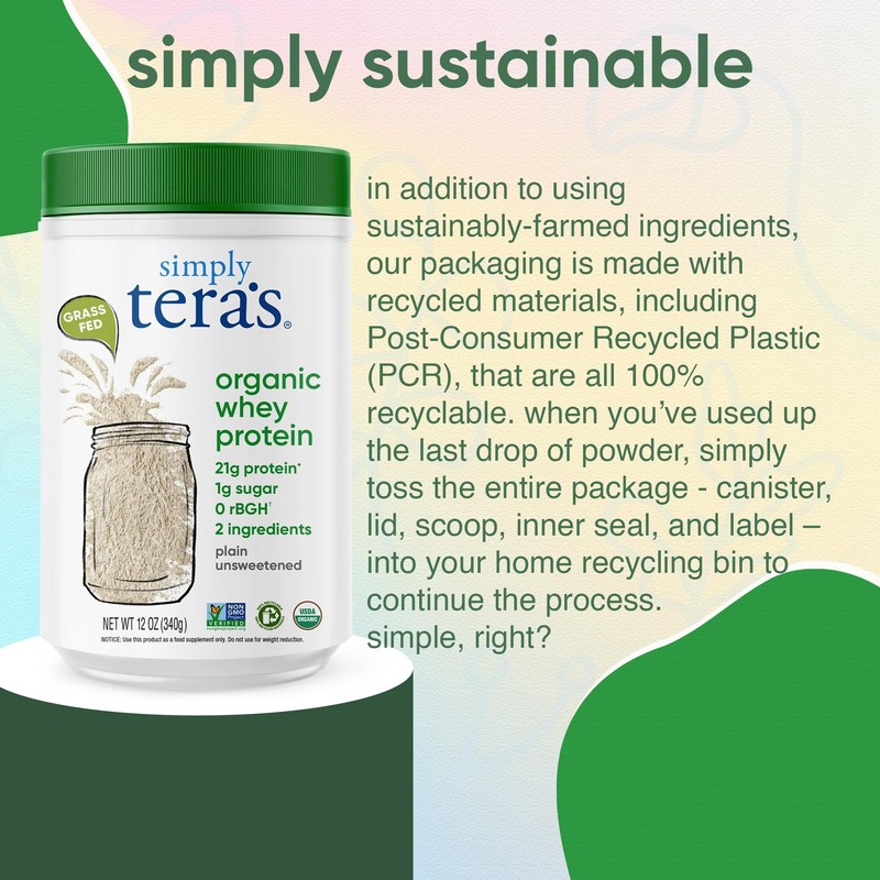 simply tera's Organic Whey Protein Powder - Grass Fed Whey