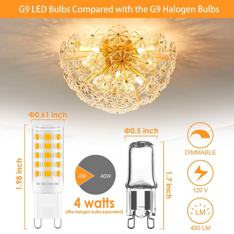 Sailstar G9 LED Bulb Dimmable 2700K Soft Warm White 6