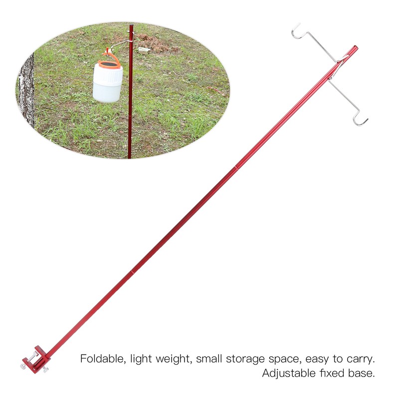Folding Lamp Pole Aluminum Alloy Multi Function Camping Lantern Stand