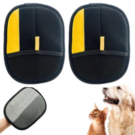 LGGbaodan 2 Pack Pet Hair Remover Gloves.2025 Electrostatic Pet Hair Remover Brushing Gloves, Reusable Lint Hair Remover for Home, Car Interiors & Pet Owners. Black