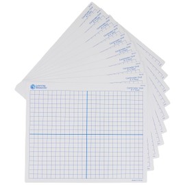 Learning Resources 9"x 11" Double Sided X-Y Axis Dry Erase Mats, Graphing, Math Classroom Accessories, Teaching Aids, Set of 10, Ages 6+