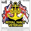 Royal Navy Veteran Car Window Sticker with Union Jack and