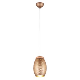 Reality Leuchten Bidar R31571065 Pendant Light Metal Coffee / Gold-Coloured Wood Natural Excl. 1x E27