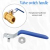 NGe 1Pcs Blue Replacement Ball Valve Handle with M10 Nut,Hole