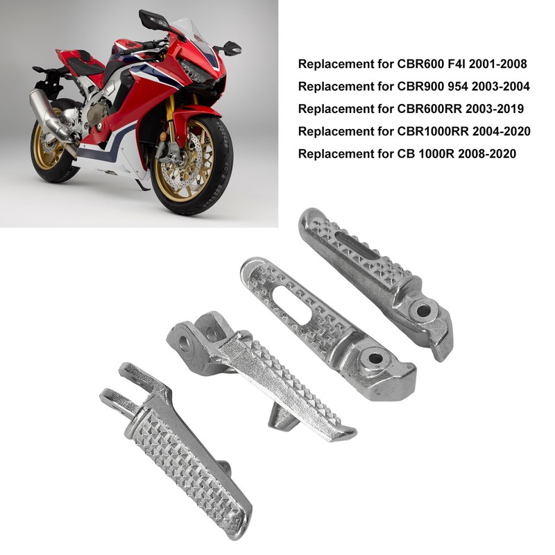 Motorcycle Foot Pegs Complete High Strength Strong Grip Replacement for