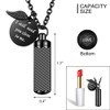 abooxiu Cylinder Urn Necklace for Ashes Cremation Jewelry/Keychain for human