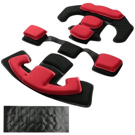 Yzpacc Tactical Helmet Pads, Universal Replacement EX Helmet Internal Memory Foam Pad Protective Mat for ACH MICH Team Wendy FMA EXF Helmet (Red)