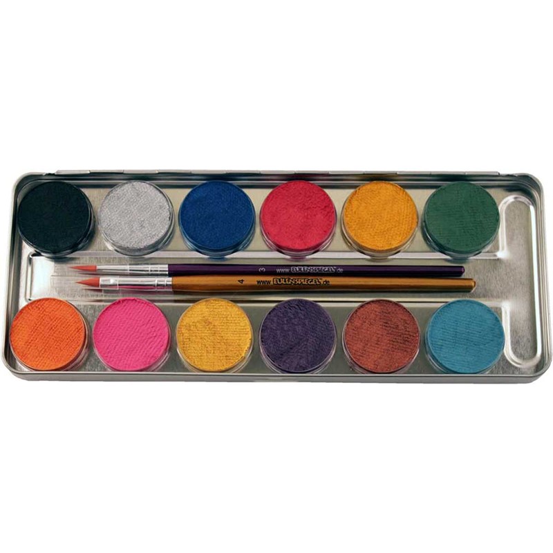 Creative 8240084 Corvus Make-Up 12 Brill. Col. Metal Case, Multi-Color