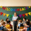 Glitter Welcome Back Banner Glitter Pennant Banner for Welcome Back