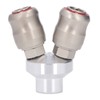 Air Hose Splitter 2 Way Carbon Steel Automatic Pneumatic Quick