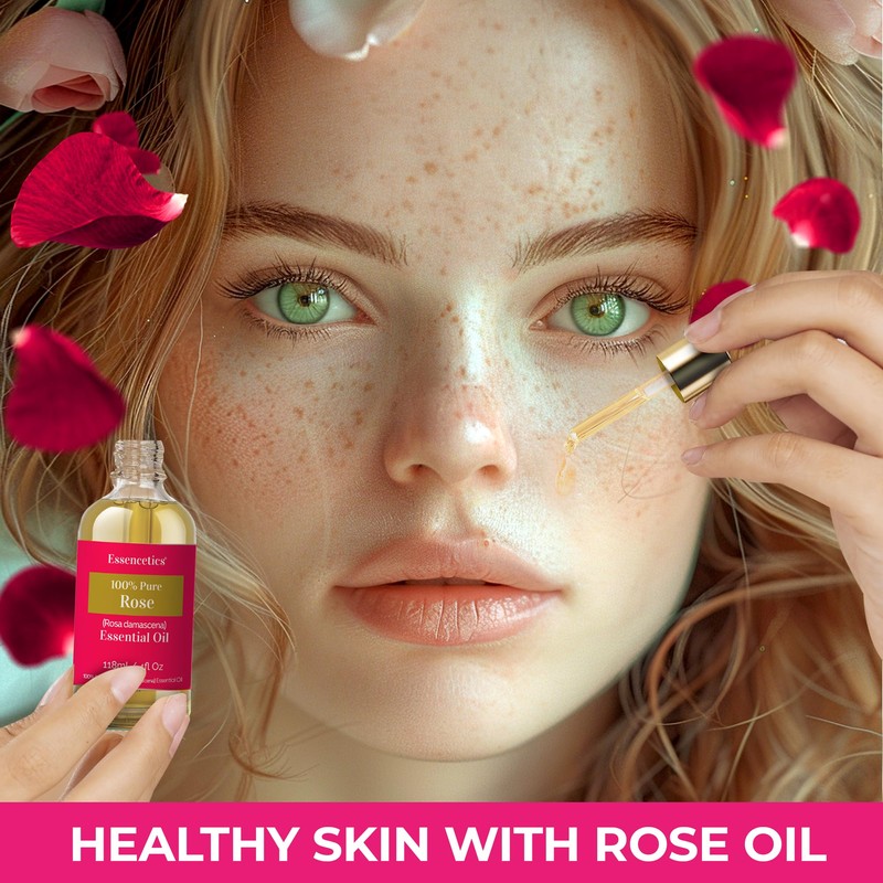 Rose Essential Oil 4 Oz - 100% Natural - Infused