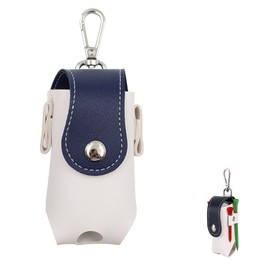 LONGHAO Leather Belt Bag for Golf Balls Golf Waist Bag Mini Golf Ball Protection Bag Golf Ball Storage Bag Golf Bag with Hanging Clip for Golf Training Leisure Sports (#1)