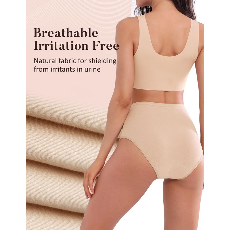 AIRCUTE Washable Urine Absorbency Incontinence Underwear for Women Bladder Leak