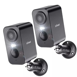 Iegeek 2PCS ieGeek Outdoor Wireless Security Camera Home WIFi Battery CCTV IR System