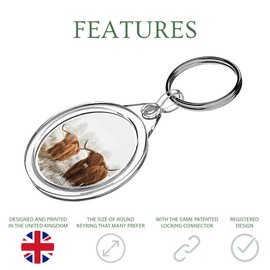 1 x Highland Cow Hairy Bull - Keyring IR02 Mum Dad Kids Birthday #14591