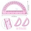 Zonon 2 Pcs 6 Inch Plastic Protractor Math Protractors 180