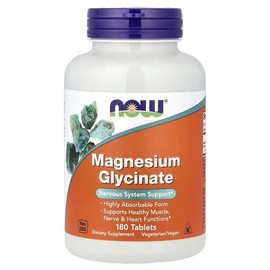 NOW Foods, Magnesium Glycinate, 180 Tablets (100mg per tablet) / NOW Foods (나우푸드), 마그네슘 글리시네이트, 180정(1정당 100mg)