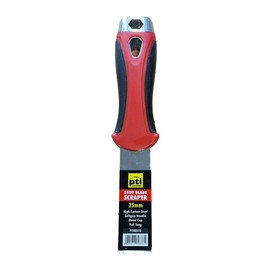 PTI 25mm Strong Paint Scraper Softgrip Handle Wallpaper Stripper Filler, Professional DIY Decorating Paint Removal Scraper Tool Set