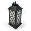 Allgala 12" LED Flame Effect Lantern Lamp-HD90309