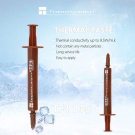 Thermalright TF4 1.5g Thermal Compound Paste for Coolers, Heat Sink Paste High Durability 9.5W/m.k 1.5 Grams