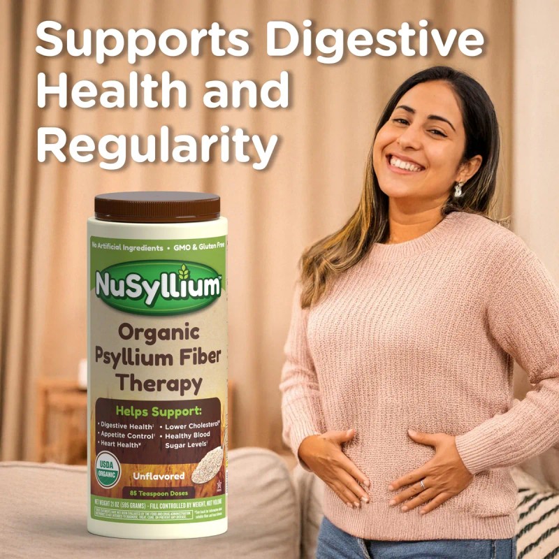 Nusyllium Psyllium Orgánico 72 Porciones Fibra Digestiva