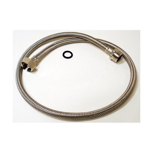 1 Metre Inlet Hose Extension Universal Stainless Steel 3/4 Inch