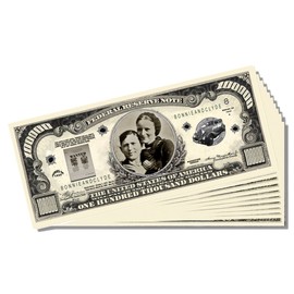 Bonnie and Clyde Million Dollar Bill - Set of 25 With 1 Bonus Christopher Columbus Bill