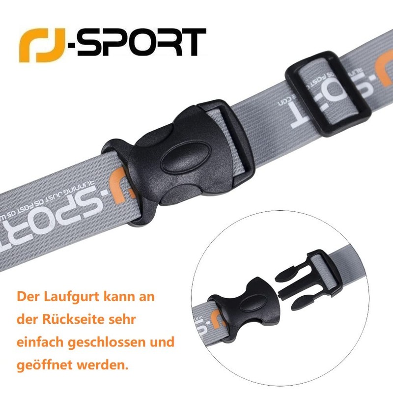 RJ-Sport Triathlon Race Number Belt, Running Strap with Numbers &