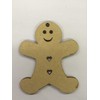 FSSS Ltd GINGERBREAD MAN SHAPE 3MM MDF CHRISTMAS XMAS DECORATIONS